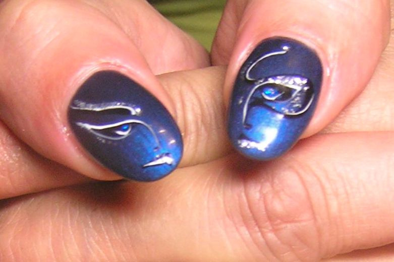 nail art oslikavanje noktiju lice